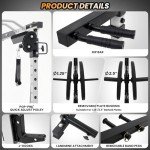 STMHOM Power Cage, Multi-Function Workout Cage with Cable Cross-Over System, Squat Rack Home Gym with LAT Pull Down System, Strength Training Squat Rack, Power Racks for Home Gym,Black/White