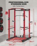 Goimu Power Cage, 2000LBS Squat Rack with LAT Pulldown, Adjustable Power Rack Home Gym Machine for Full Body Training, Workout Cage with Multi-Function Attachments (GM1 Power Cage)