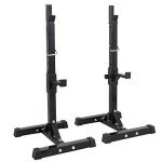 F2C Max Load 550Lbs Pair of Adjustable 41"-66" Rack Sturdy Steel Squat Barbell Free Bench Press Stands GYM/Home Gym Portable Dumbbell Racks Stands