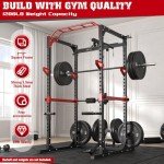 ONNO Power Cage,1200lbs Multi-Function Power Rack with Adjustable Cable Crossover System and More Training Attachment,Squat Power Rack with LAT Pulldown for Home Gym,F36 Versions