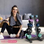 Hexagon Dumbbell Weight Set with Storage Rack