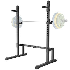 Uboway Barbell Rack Squat Stand Adjustable Bench Press Rack 550LBS Max Load Multi-Function Weight Lifting Home Gym Fitness, 2023 Update