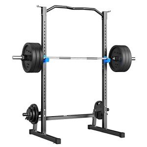 JX FITNESS Squat Rack Cage with Pull Up Bar,Adjustable Power Rack Cage Exercise Squat Stand with Barbell Holder,Weight Lifting Workout Station for Home Gym