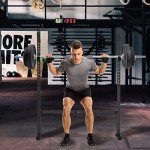 Uboway Barbell Rack Squat Stand Adjustable Bench Press Rack 550LBS Max Load Multi-Function Weight Lifting Home Gym Fitness, 2023 Update