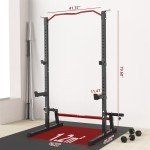 Adjustable Squat Rack Barbell Rack Squat Stand Bench Press Pull Up Home Gym