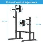 Uboway Barbell Rack Squat Stand Adjustable Bench Press Rack 550LBS Max Load Multi-Function Weight Lifting Home Gym Fitness, 2023 Update