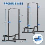 JX FITNESS Squat Rack Cage with Pull Up Bar,Adjustable Power Rack Cage Exercise Squat Stand with Barbell Holder,Weight Lifting Workout Station for Home Gym