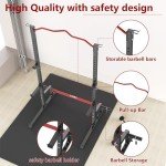 Adjustable Squat Rack Barbell Rack Squat Stand Bench Press Pull Up Home Gym