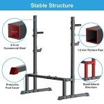 Uboway Barbell Rack Squat Stand Adjustable Bench Press Rack 550LBS Max Load Multi-Function Weight Lifting Home Gym Fitness, 2023 Update