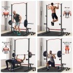 Adjustable Squat Rack Barbell Rack Squat Stand Bench Press Pull Up Home Gym