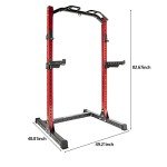 Signature Fitness SF-SS1 1,000 Pound Capacity 3” x 3” Power Rack Squat Stand, Includes J-Hooks and Safety Spotter Arms, Optional Conversion Kits, Squat Stand, Retail Package