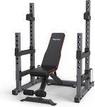 PASYOU Squat Rack for Home Gym with Max Load 1800 lbs for Bumpers and 600 lbs for J Hooks (Model:SR30)
