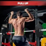 RUNFREELY Power Rack Squat Rack for Home Gym, 1000LBS Power Cage Half Rack with Pull Up Bar,Safety Bar and Landmine,Gym Rack for Weight Lifting, Bench Press and Squat