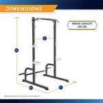 Marcy Olympic Cage Home Gym System – Multifunction Squat Rack, Customizable Training Station SM-8117