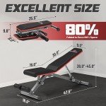 Mappding 2.36'' x 2.36'' Folding Wall Mounted Squat Rack, 1100 Pounds Capacity Power Rack with Weight Bench, Pull Up Bar, J Hooks and Other Attachments, Space-Saving Home Gym