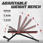 Mappding 2.36'' x 2.36'' Folding Wall Mounted Squat Rack, 1100 Pounds Capacity Power Rack with Weight Bench, Pull Up Bar, J Hooks and Other Attachments, Space-Saving Home Gym