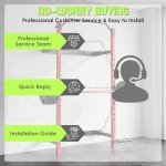 OutdoorVibe Foldable Wall Mounted Squat Rack, 1000LBS Capacity Folding Power Rack with Pull Up Bar, J Hook, Landmine, Folding Squat Rack for Garage&Home Gym