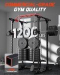 AKYEN Power Cage, 1200lbs Capacity Commercial-grade Quality Power Rack with Adjustable Cable Crossover System, Multi-Function Squat Rack with Pulley System, Weight Cage for Home Gym with Training Attachments