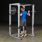 Body-Solid (GPR378 Power Rack - Heavy-Duty Steel Squat Cage with Adjustable Safety Bars and Chin-Up Bar for Home and Light Commercial Gym