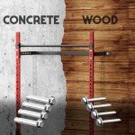 Yes4All 2" x 2" Tube with 1" Hole Space Saving Folding Wall Mounted Squat Rack for Home Gym, 1000lbs Capacity Steel Power Cage with Adjustable Pull-Up Bar, 360 Degree Landmine & Strong Steel J-Hooks