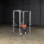 Body-Solid (GPR378 Power Rack - Heavy-Duty Steel Squat Cage with Adjustable Safety Bars and Chin-Up Bar for Home and Light Commercial Gym