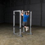 Body-Solid (GPR378 Power Rack - Heavy-Duty Steel Squat Cage with Adjustable Safety Bars and Chin-Up Bar for Home and Light Commercial Gym