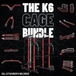 ER KANG Power Cage, PC06 1500LBS Power Rack with Cable Crossover System, Multi-Function Workout Cage, Squat Rack Home Gym (Red Power Cage Only)