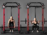 ER KANG Power Cage, PC06 1500LBS Power Rack with Cable Crossover System, Multi-Function Workout Cage, Squat Rack Home Gym (Red Power Cage Only)