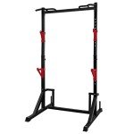 CANPA Multifunction Power Rack with Pull up Bar, Heavy Capacity and Adjustable Squat Stand Rack for Home Gym Equipment, Power Rack Cage (Black)