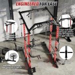 Multi-Function Power Rack - 1500LBS Power Cage for Home Gym - Squat Rack with Pull-up Bar, Cable Crossover System, Workout Cage for Strength Training