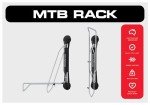 Steadyrack Bike Racks - Mountain Bike Rack - Wall Mounted Bike Rack Storage Solution for Your Home, Garage, or Bike Park