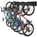 HORUSDY Bike Storage Rack, 6 Bike Racks and 6 Helmets Hooks, Wall Mounted Bike Storage Rack, Max capacity 600lbs