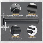 EVERYMATE Weight Plate Holder, Wall Mounted Weight Rack for 1" and 2" Olympic Weight Plates, 4 Pack Home Gym Storage with 8pcs Steel Expansion Bolts & 2pcs Bar Collar, Weight Storage Racks