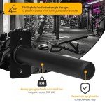 EVERYMATE Weight Plate Holder, Wall Mounted Weight Rack for 1" and 2" Olympic Weight Plates, 4 Pack Home Gym Storage with 8pcs Steel Expansion Bolts & 2pcs Bar Collar, Weight Storage Racks