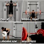 Mikolo 2" x 2" Folding Wall Mounted Squat Rack, 1000 Pounds Capacity Power Rack with Pull Up Bar, J Hooks, Landmine and Other Attachments, Space-Saving Home Gym(White）