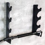 Lovind Horizontal Barbell Rack 4 Bars Holder Wall Mounted Barbell Holder Barbells Storage Rack Weight Bar Holder for Gym