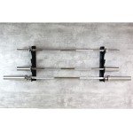 Lovind Horizontal Barbell Rack 4 Bars Holder Wall Mounted Barbell Holder Barbells Storage Rack Weight Bar Holder for Gym