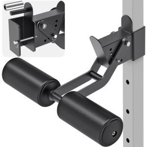 Nordic Hamstring Curl Squat Rack Attachment for 2" x 2" Power Rack with 5/8" or 1" Hole - Adjustable Leg Hold Down Attachment with Premium Leather Surface - for Ultimate Home Gym Experience