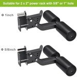 Nordic Hamstring Curl Squat Rack Attachment for 2" x 2" Power Rack with 5/8" or 1" Hole - Adjustable Leg Hold Down Attachment with Premium Leather Surface - for Ultimate Home Gym Experience