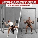 Yes4All J-Hooks Barbell Holder for Power Rack - J Hook Weight Rack / Fitness Racks J Hook - Fit 2x2 inch Square Tube (Pair)