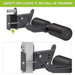 Nordic Hamstring Curl Squat Rack Attachment for 2" x 2" Power Rack with 5/8" or 1" Hole - Adjustable Leg Hold Down Attachment with Premium Leather Surface - for Ultimate Home Gym Experience