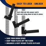 Yes4All Olympic Weight Plate Holder Attachment, Weight Plate Storage for Power Rack 2x2-3x2 - Fit 2 Inches Weight Plates