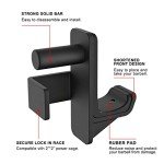 Kipika J-Hooks for 2" x 2" Power Rack with 1" Hole - Bottom Reinforced Steel Hooks with Rubber Pads - Heavy Duty Power Rack Attachments - Squat Rack Accessories for Strength Training - Set of 2