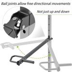 SELEWARE Adjustable Lever Arms Heavy Duty Jammer Arms, Only Fits 2'' x 2'' Power Rack Rated 600 lbs Per Arm for Strength Training Home Gym Workout Attachments
