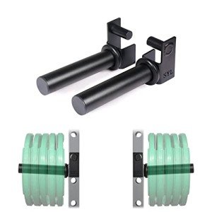 SYL Fitness Olympic Weight Plates Holder Power Rack Attachment Weights Storage Rack, Fit 2x2" Rack (1" Hole)