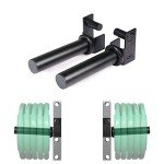 SYL Fitness Olympic Weight Plates Holder Power Rack Attachment Weights Storage Rack, Fit 2x2" Rack (1" Hole)