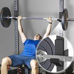 Kipika J-Hooks for 2" x 2" Power Rack with 1" Hole - Bottom Reinforced Steel Hooks with Rubber Pads - Heavy Duty Power Rack Attachments - Squat Rack Accessories for Strength Training - Set of 2