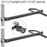 SELEWARE Adjustable Lever Arms Heavy Duty Jammer Arms, Only Fits 2'' x 2'' Power Rack Rated 600 lbs Per Arm for Strength Training Home Gym Workout Attachments