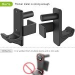 Kipika J-Hooks for 2" x 2" Power Rack with 1" Hole - Bottom Reinforced Steel Hooks with Rubber Pads - Heavy Duty Power Rack Attachments - Squat Rack Accessories for Strength Training - Set of 2