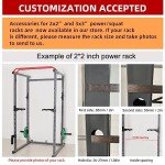 SYL Fitness Olympic Weight Plates Holder Power Rack Attachment Weights Storage Rack, Fit 2x2" Rack (1" Hole)